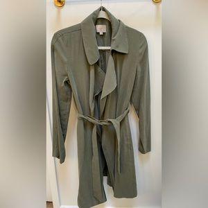 Loft green trench coat